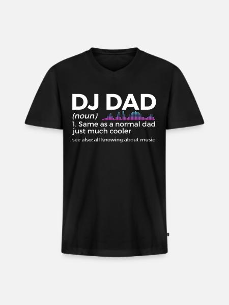 DJ Performance - Men's Premium Organic T-shirt with V-neck - black