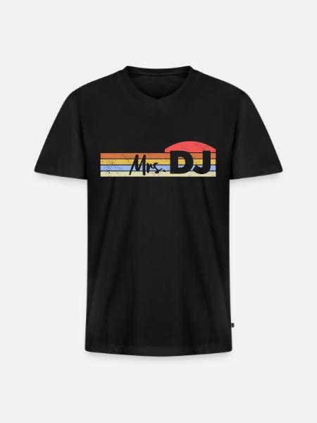 DJ Performance - T-shirt encolure en V Premium bio Homme - noir