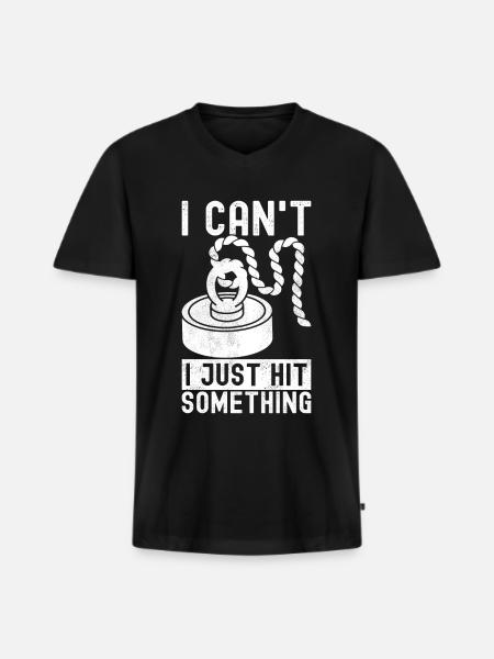 Magnet Fischer Magnet Pêche - T-shirt encolure en V Premium bio Homme - noir