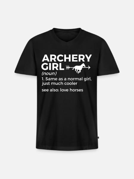 Archery Archer - Men's Premium Organic T-shirt with V-neck - black