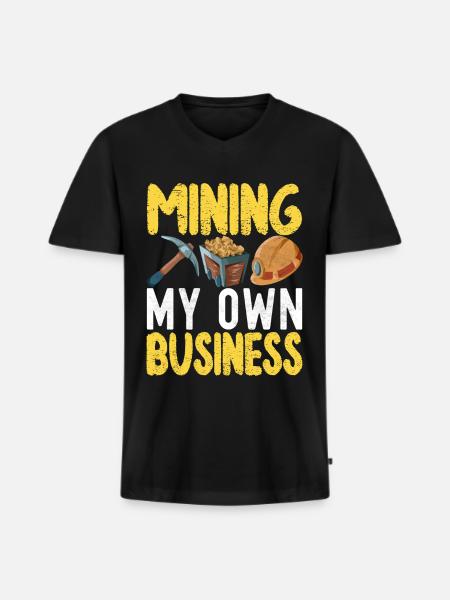Gold Diggers Gold Mining - Men's Premium Organic T-shirt with V-neck - black