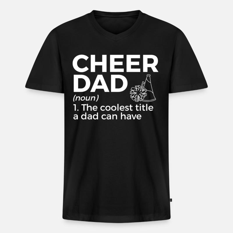 Cheerleader Cheerleading - Männer Premium Bio T-Shirt mit V-Ausschnitt - Schwarz