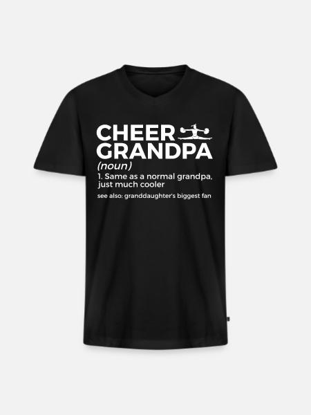 Cheerleader Cheerleading - Männer Premium Bio T-Shirt mit V-Ausschnitt - Schwarz