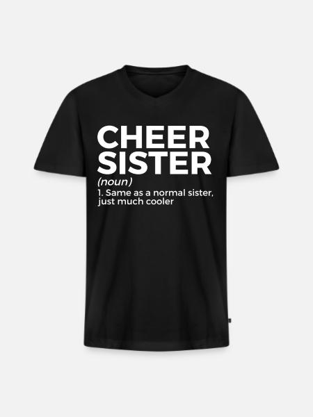 Cheerleader Cheerleading - Men's Premium Organic T-shirt with V-neck - black