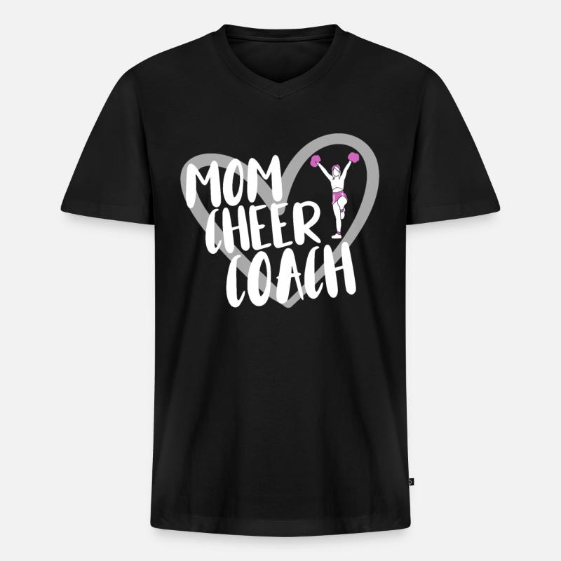 Cheerleader Cheerleading - Männer Premium Bio T-Shirt mit V-Ausschnitt - Schwarz
