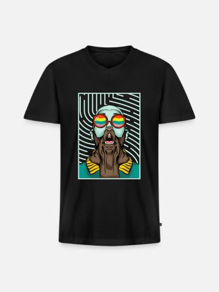 Gay pride - Men's Premium Organic T-shirt with V-neck - black