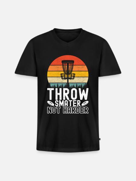 Disc Golf Disc Golfer - Men's Premium Organic T-shirt with V-neck - black