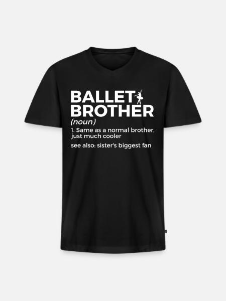 Ballet Dancing - Men's Premium Organic T-shirt with V-neck - black