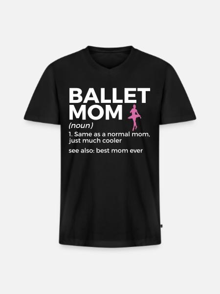 Danse classique - T-shirt encolure en V Premium bio Homme - noir
