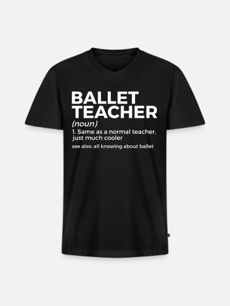 Danse classique - T-shirt encolure en V Premium bio Homme - noir