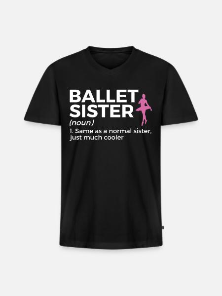 Ballet Dancing - Men's Premium Organic T-shirt with V-neck - black