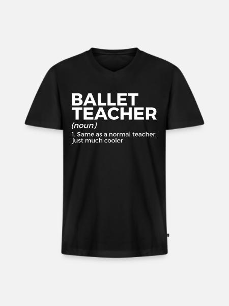 Danse classique - T-shirt encolure en V Premium bio Homme - noir