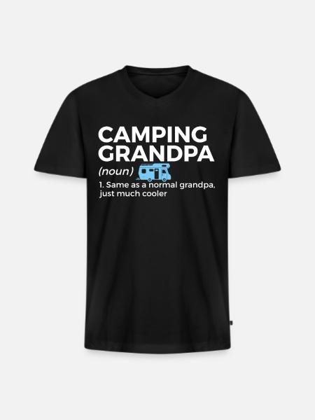 Camping Camping Motorhome - Men's Premium Organic T-shirt with V-neck - black