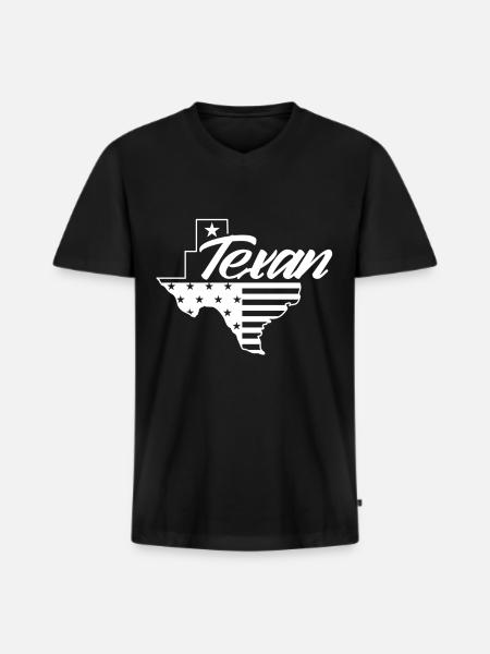 Texas Texas Pride Sayings - Men's Premium Organic T-shirt with V-neck - black