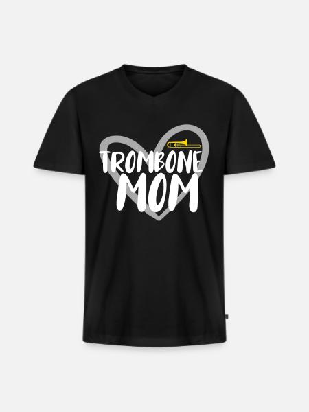 Posaune Musiker Blasmusik - Männer Premium Bio T-Shirt mit V-Ausschnitt - Schwarz
