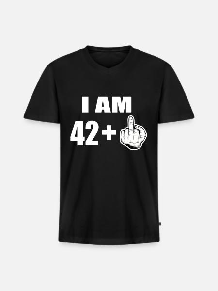 43rd birthday - Men's Premium Organic T-shirt with V-neck - black