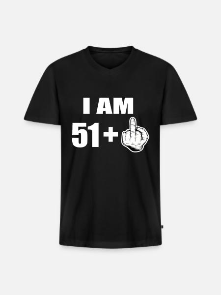 52nd birthday - Men's Premium Organic T-shirt with V-neck - black