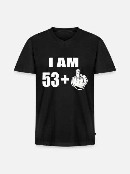 54th birthday - Men's Premium Organic T-shirt with V-neck - black