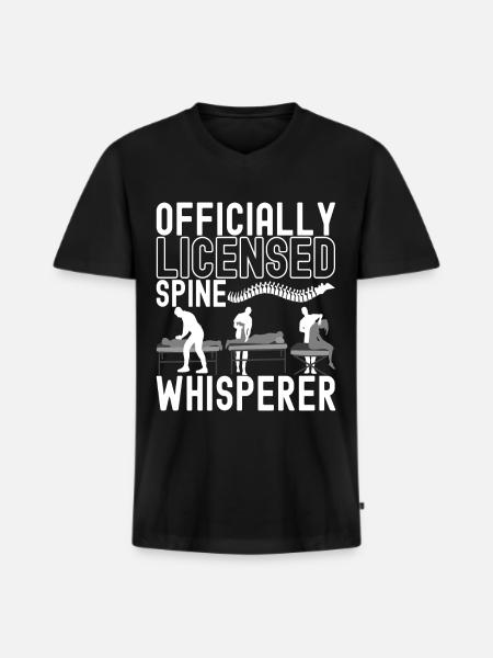 Chiropractor Chiropractic Physiotherapy - Men's Premium Organic T-shirt with V-neck - black