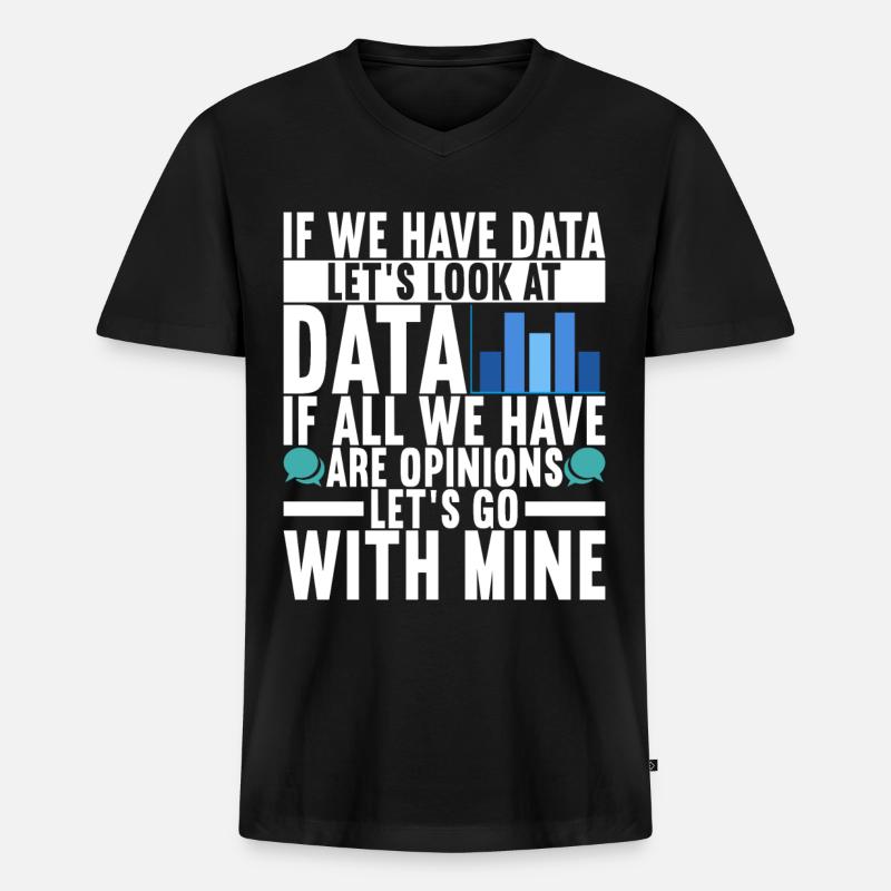 Data Scientist Data Analyst - Men's Premium Organic T-shirt with V-neck - black