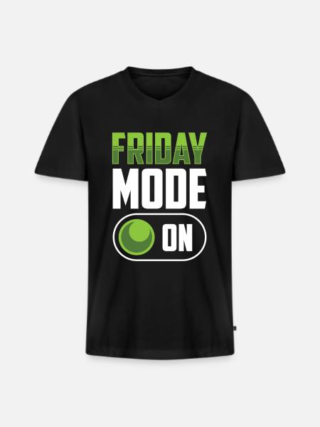 Friday Mode A Finally Friday Sarcastic - Men's Premium Organic T-shirt with V-neck - black