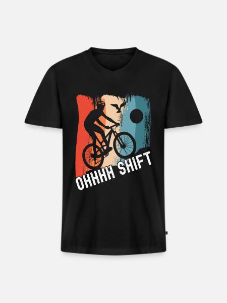Bicycle cyclists - Men's Premium Organic T-shirt with V-neck - black