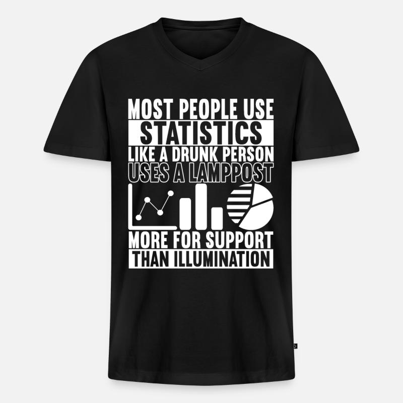 Data Scientist Data Analyst - Men's Premium Organic T-shirt with V-neck - black