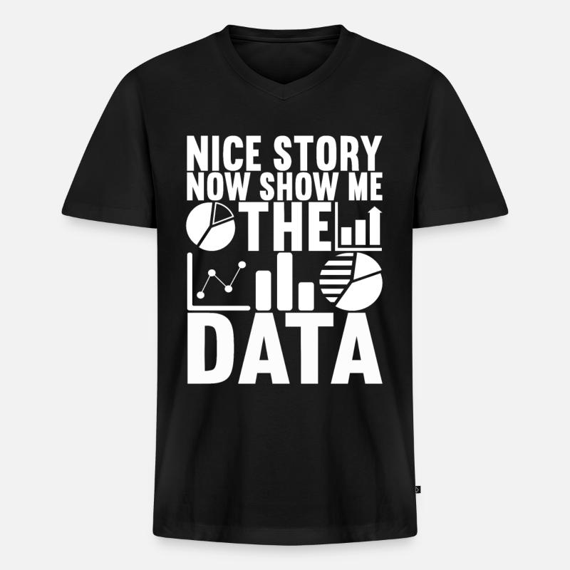 Data Scientist Data Analyst - Men's Premium Organic T-shirt with V-neck - black