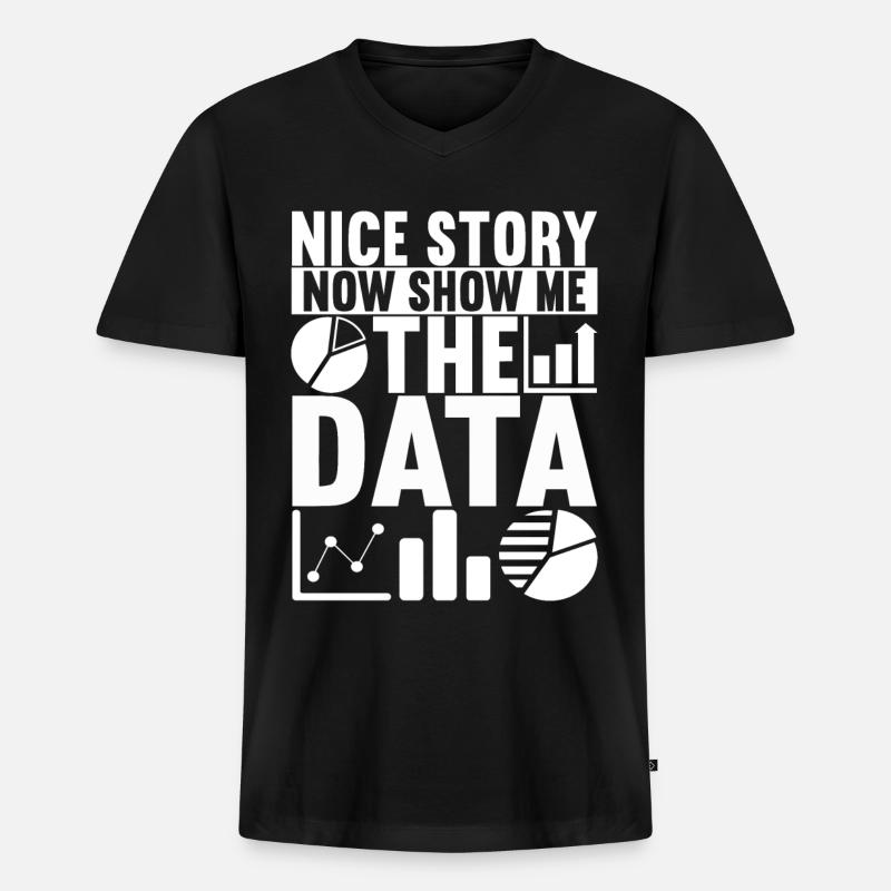 Data Scientist Data Analyst - Männer Premium Bio T-Shirt mit V-Ausschnitt - Schwarz