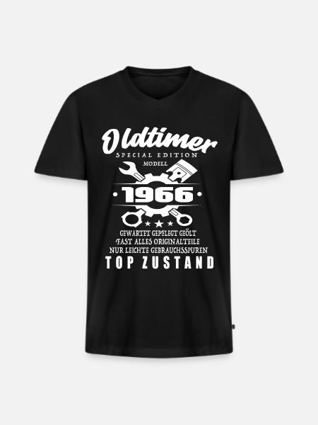 Oldtimer Special Edition Modell 1966 - Männer Premium Bio T-Shirt mit V-Ausschnitt - Schwarz