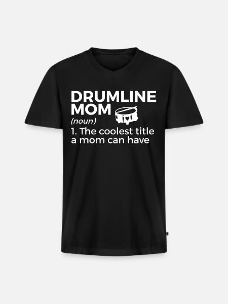 Drumline Drum Gift - Men's Premium Organic T-shirt with V-neck - black