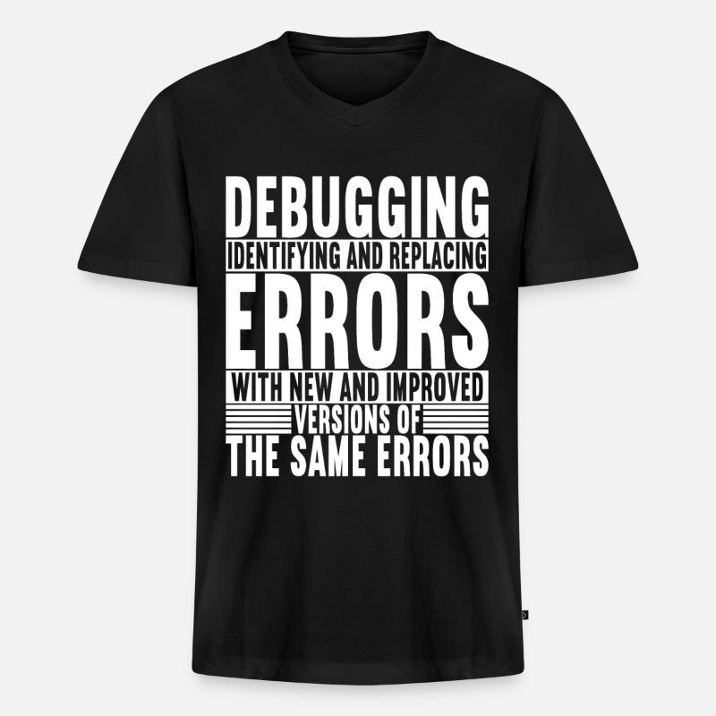 Programmer Computer Scientist - Men's Premium Organic T-shirt with V-neck - black