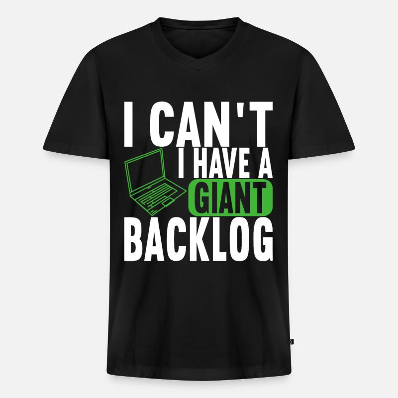 Programmer Computer Scientist - Men's Premium Organic T-shirt with V-neck - black