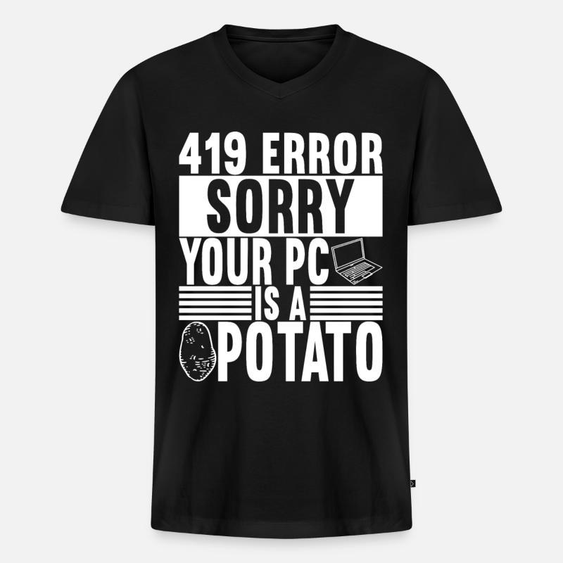 Programmer Computer Scientist - Men's Premium Organic T-shirt with V-neck - black