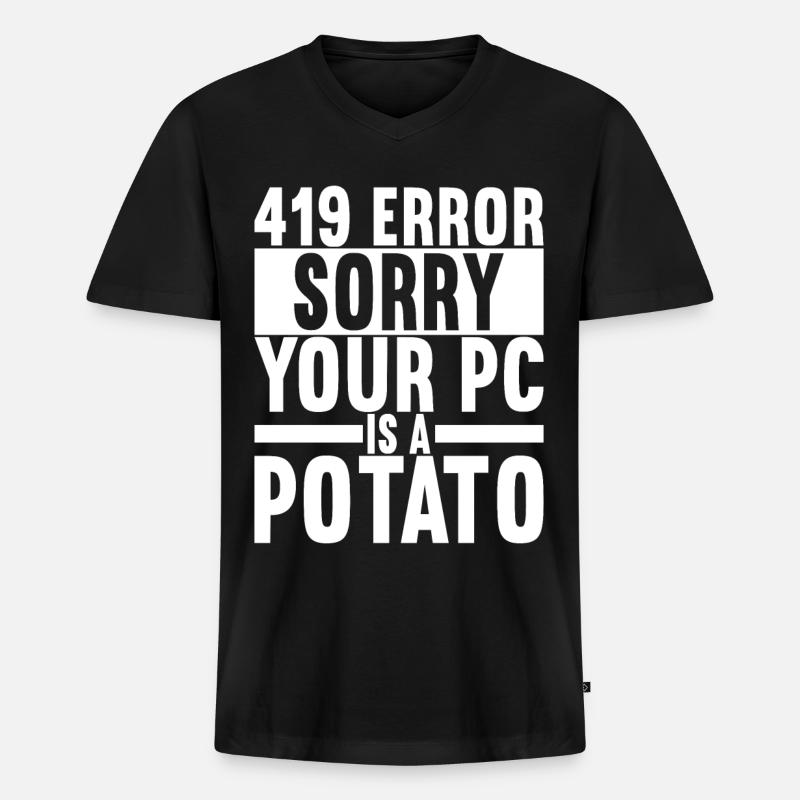 Programmierer Informatiker - Männer Premium Bio T-Shirt mit V-Ausschnitt - Schwarz