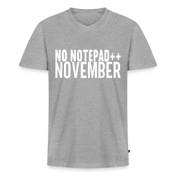 Programmierer Informatiker - Männer Premium Bio T-Shirt mit V-Ausschnitt - Grau meliert - Vorne