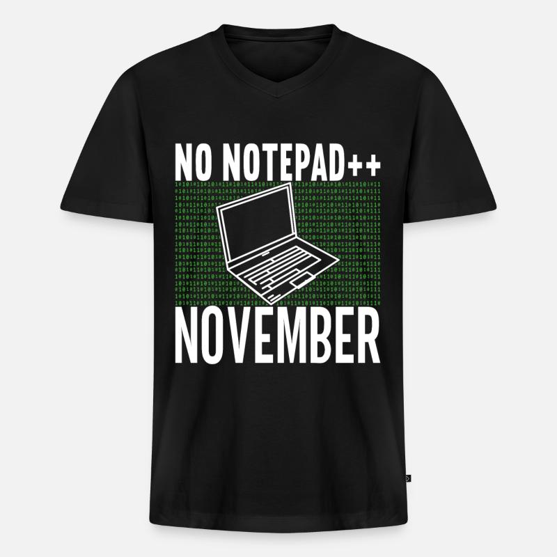 Programmierer Informatiker - Männer Premium Bio T-Shirt mit V-Ausschnitt - Schwarz