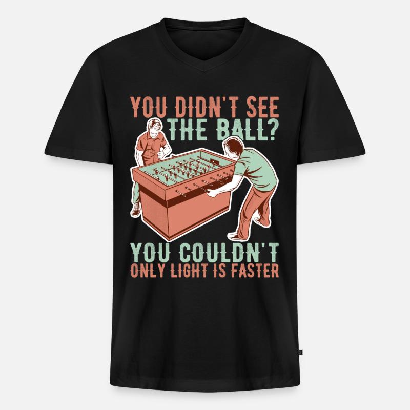 Tischfussball Tischkicker - Männer Premium Bio T-Shirt mit V-Ausschnitt - Schwarz