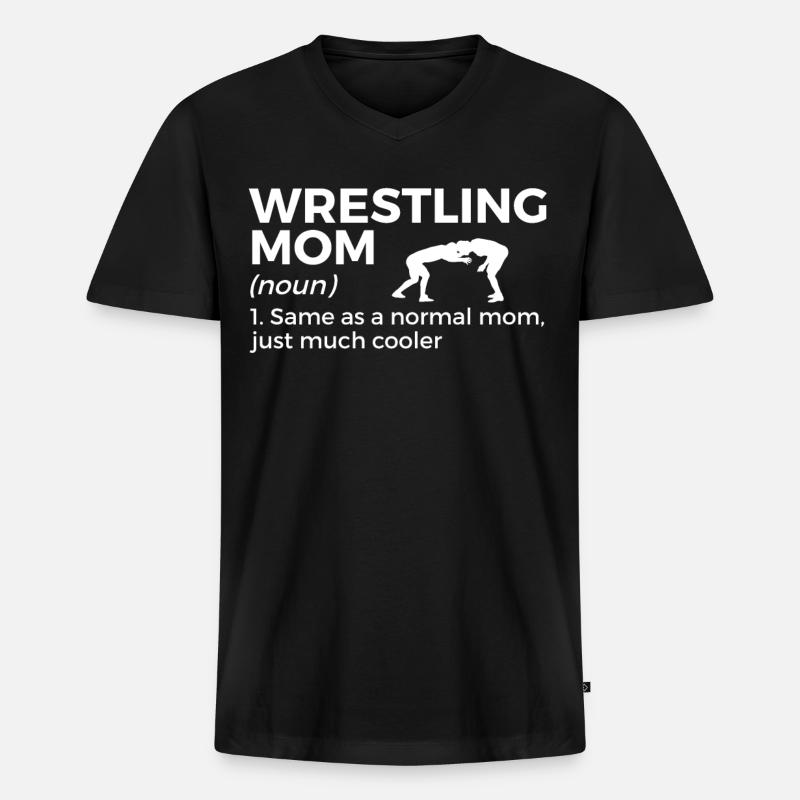 Wrestling - Männer Premium Bio T-Shirt mit V-Ausschnitt - Schwarz