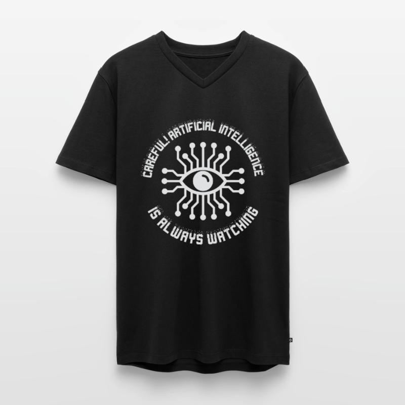 Programmation d’intelligence artificielle T-shirt encolure en V Premium bio Homme