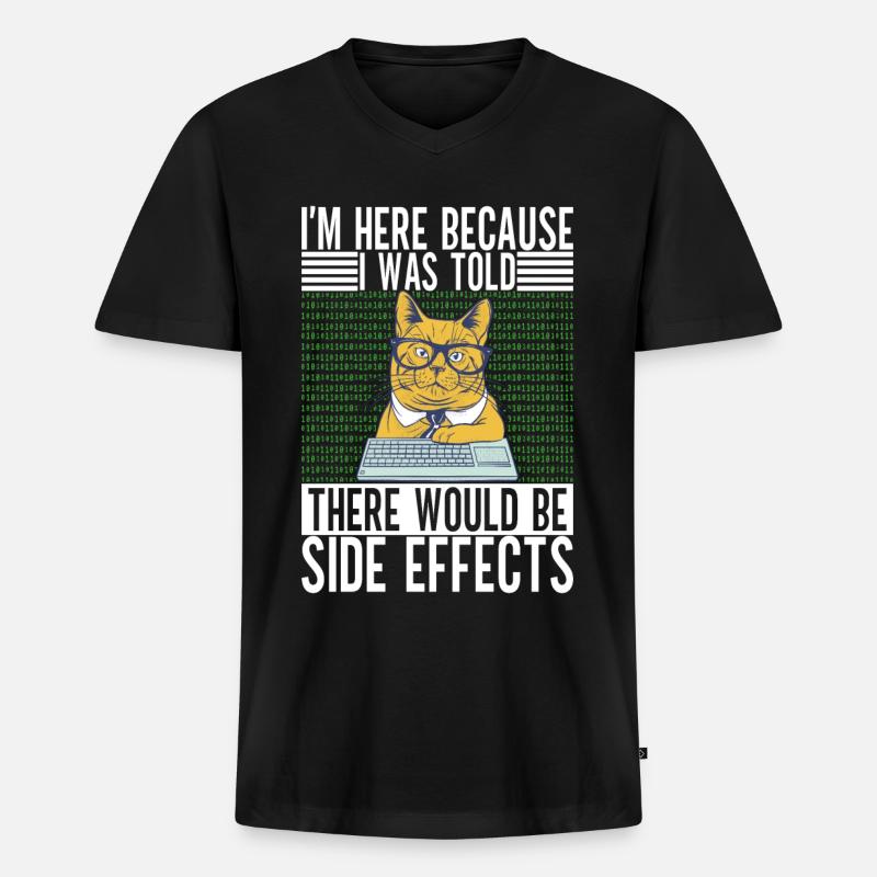 Programmierer Informatiker - Männer Premium Bio T-Shirt mit V-Ausschnitt - Schwarz
