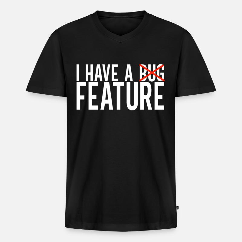 Programmierer Informatiker - Männer Premium Bio T-Shirt mit V-Ausschnitt - Schwarz