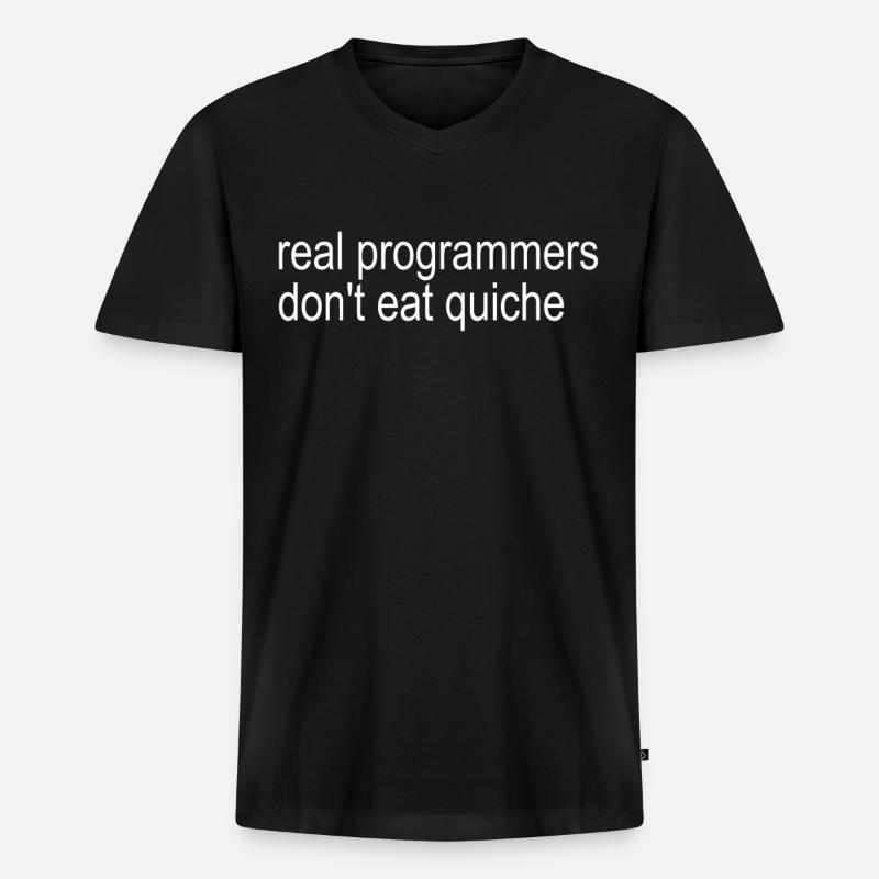 Programmierer Informatiker - Männer Premium Bio T-Shirt mit V-Ausschnitt - Schwarz