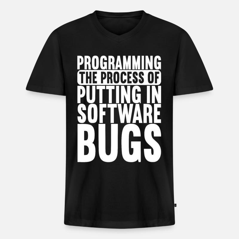 Programmer Computer Scientist - Men's Premium Organic T-shirt with V-neck - black