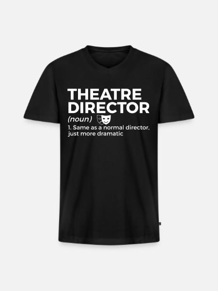 Acteurs de théâtre - T-shirt encolure en V Premium bio Homme - noir