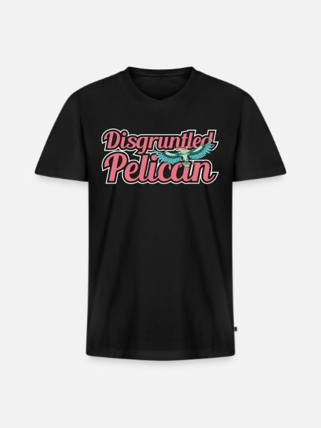 Pélican Pas un Pélican Pélican - T-shirt encolure en V Premium bio Homme - noir