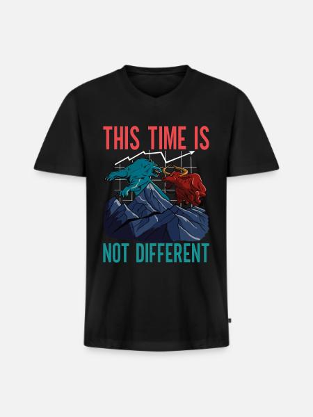 Shares Shareholder Investor - Men's Premium Organic T-shirt with V-neck - black