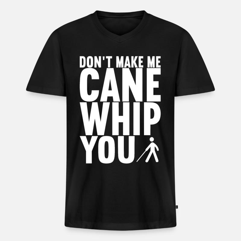 Blind Sehbehinderung - Männer Premium Bio T-Shirt mit V-Ausschnitt - Schwarz
