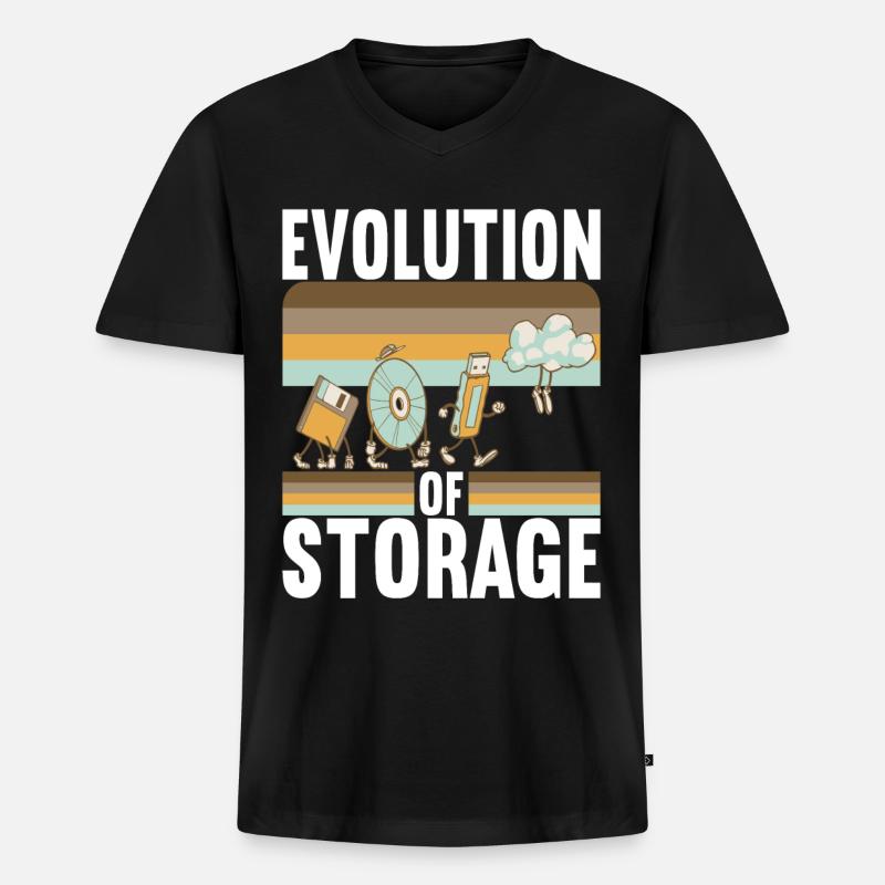 Programmierer Informatiker - Männer Premium Bio T-Shirt mit V-Ausschnitt - Schwarz