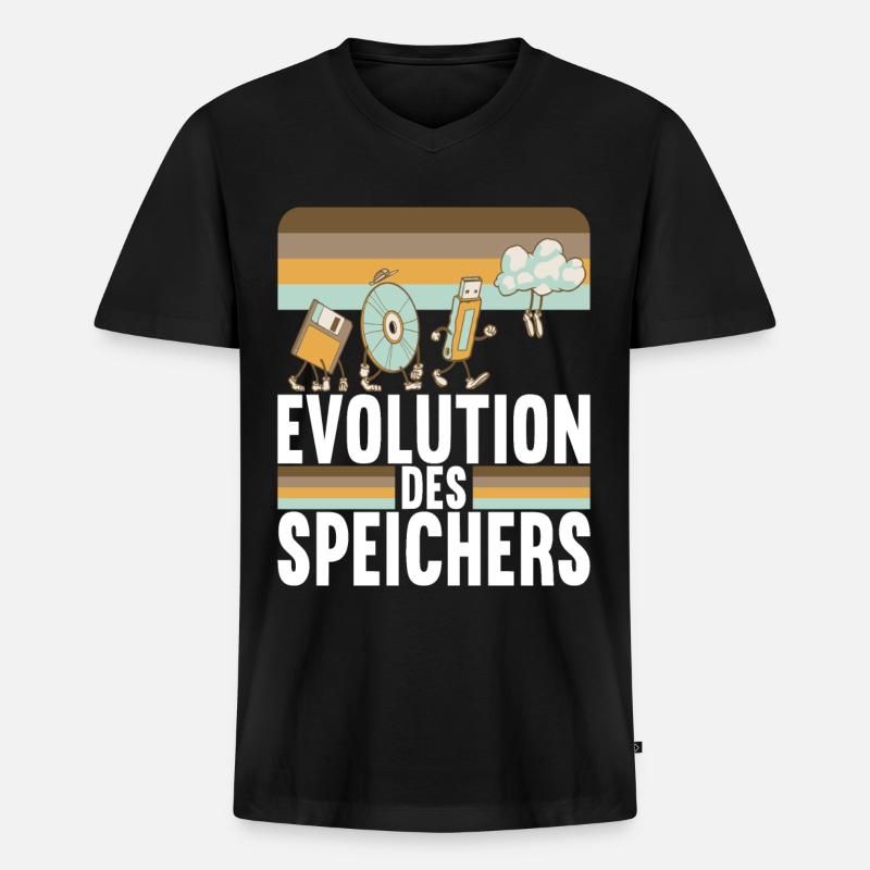 Programmierer Informatiker - Männer Premium Bio T-Shirt mit V-Ausschnitt - Schwarz